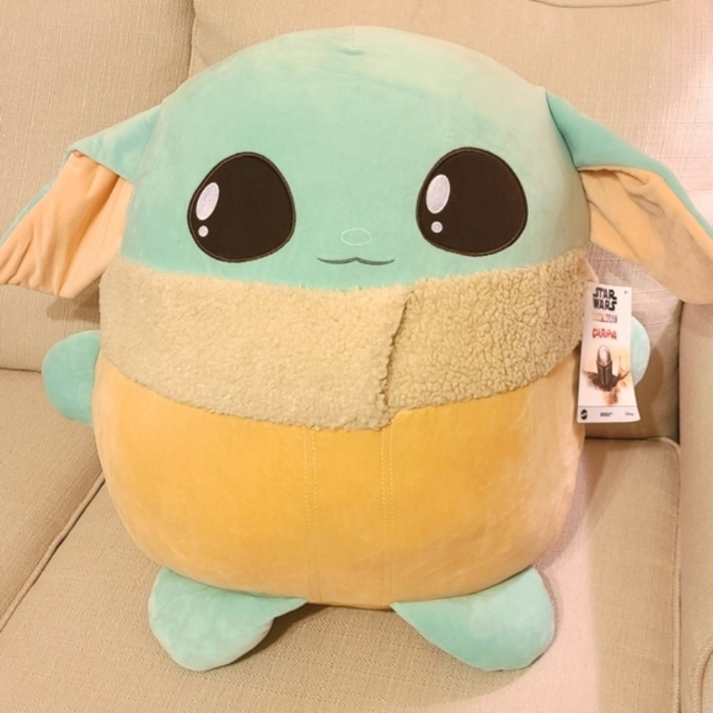 NWT Mattel Disney Star Wars Grogu Baby Yoda Giant Plush Squishmallow 20"